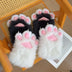 Squeaking Plush Cat Paw Gloves
