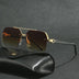 Polygon Sunglasses Rectangle Fashion Metal Frame Women Men Large Square Sun Glasses for Female Male Gradient Traveling Oculos ﻿