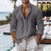 Casual Cotton Linen Button-Down Shirt