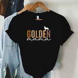 Golden Mama Shirt Women's Clothing Golden Retriever T-shirt Female Gift Dog Lover Graphic T Shirts Women Short Sleeve Dog Shirt