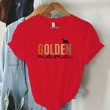 Golden Mama Shirt Women's Clothing Golden Retriever T-shirt Female Gift Dog Lover Graphic T Shirts Women Short Sleeve Dog Shirt