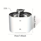 74.39 oz/2.2 liters, pet cat and dog fountain dispenser, smart pet fountain dispenser, large capacity silent automatic circulati