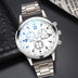 Men's Steel Band Quartz Watch with Bracelet Set