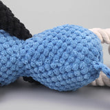 Plush Squeaky Mouse Dog Toy with Cotton Rope Knot - Interactive Self-Play Boredom Relief Pet Chew Toy