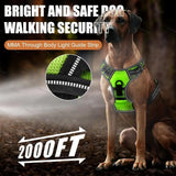 LED Glowing Luminous Dog Harness Rechargeable Safety Vest For Night Walking 3 Light Modes Pet Harnesses
