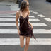 Women's Asymmetric Lace Slip Dress