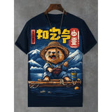 Cute Otter Cat Panda Pattern T-Shirt For Men Funny Animal 3D Printed Tees Casual Short Sleeve O-Neck Tops Street Sports T Shirts