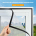 Black Velcro Window Mesh Screen Breathable Washable Mosquito Net Customizable Size Black Edging Reusable Summer Anti Insect Net