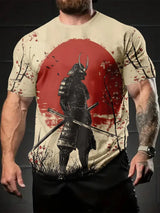 2025 Men's Japanese Samurai Cat Art 3D Print Casual T-shirts Streetwear Tee Tops Summer Men Women Harajuku Short Sleeve Y2k Tees