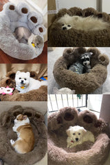 Dog Bed Winter Cat Pet Sofa Cute Bear Paw Shape Comfortable Pet Sleeping Beds For Small Medium Large Soft Fluffy Cushion Dog Bed