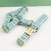 Plaid Dog Collar & Leash Set