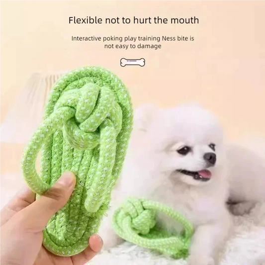 Woven Cotton Rope Slipper Dog Chew Toy
