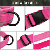 Reflective No Pull Nylon Dog Harness Adjustable Pet Walking Training Harness Vest For Medium Large Dogs Pitbull German Shepherd