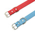 Solid Color Leather Pet Collar