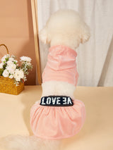 Two Piece Dog Dress Dog Shirt and Skirt Puppy Vest Clothes with Tutu Shirt Pet Sports Dress Clothes for Small Dogs Kittens