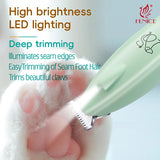Fenice TJMX6X7 LED Pet Hair Trimmer 18mm Wide Blade for Ear/Eye/Claw/Private Parts Dog Grooming Clipper Electric Foot Shaver