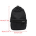 Large Capacity Solid Color Backpack for High School Students, Simple Black Travel Backpack for Middle School Students