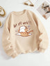 Happy Cat Print Hoodie