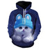 Black and White Cat 3D Print Hoodie