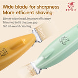 Fenice TJMX6X7 LED Pet Hair Trimmer 18mm Wide Blade for Ear/Eye/Claw/Private Parts Dog Grooming Clipper Electric Foot Shaver