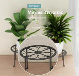 Metal Plant Stand Flower Pot Base Holder Stool for Home Garden Indoor Outdoor Flower Plant Display Free Standing Bonsai Holder