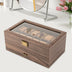 24-Slot Rustic Wood Watch Box