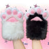 Squeaking Plush Cat Paw Gloves