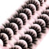 10-Pair Faux Mink Winged Cat Eye Lashes