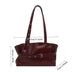 Solid-color Versatile Tote Bag for Women High-quality Suede Buckle-designed Bucket Commuter Bag
