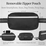 Free Dog Leash with Zipper Pouch, Dual Padded Handles Running Leash for Medium and Large Dog, Retractable Bungee Waist Dog Leash