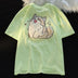 Kawaii Furry Cat Embroidered T-Shirt