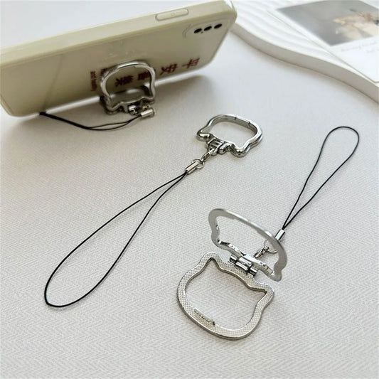 Cat Keychain & Foldable Phone Stand