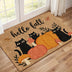 Cartoon Black Cat Welcome Doormat