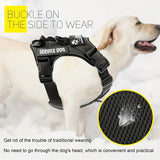Anti-Pull Tactical Dog Harness with Night Reflective Strips Heavy-Duty Military-Grade Vest-Style Leash for Medium Large Dog