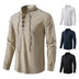 Vintage Cotton Linen V-Neck Shirt