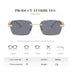 Rimless Square Gradient Sunglasses