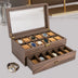 24-Slot Rustic Wood Watch Box