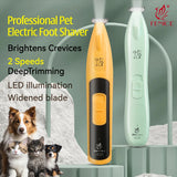 Fenice TJMX6X7 LED Pet Hair Trimmer 18mm Wide Blade for Ear/Eye/Claw/Private Parts Dog Grooming Clipper Electric Foot Shaver