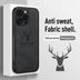 Luxury Cloth Leather Deer Head Pattern Case for iphone 15 14 13 12 11 16 Pro X XR XS Max 7 8 Plus Shockproof Back Shell Cover