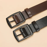 2026 New Luxury Unisex PU Leather Belt-Metal Pin Buckle, High Quality Designer Waist Strap for Men Women Jeans Durable Versatile