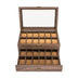 24-Slot Rustic Wood Watch Box