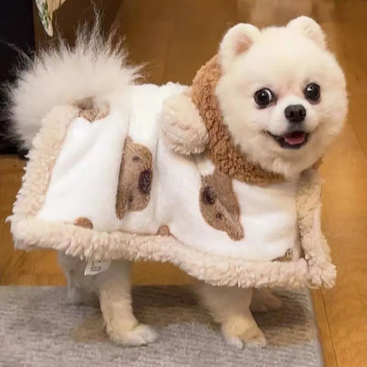Warm Bear Cape Pet Blanket Coat