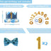Pet Birthday Crown Hat and Bow Tie Set