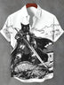 Men's Novelty Funny Cat Button-Up Shirt