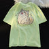 Women's Cute Cat Embroidered Short Sleeve T-Shirt