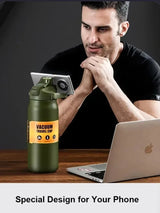 304 Stainless Steel Vacuum Tumbler with Straw Hot Cold Sports Water Bottle Outdoor Thermos
