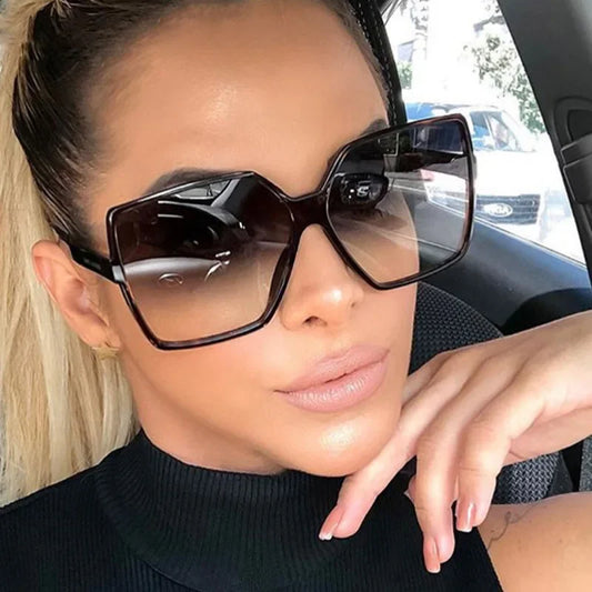 New Vintage Sunglasses Women Men Square Big Frame Sun Glasses Female Brand Designer Retro Shades Fashion Oculos De Sol ﻿for Male