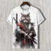 Edo Cat Samurai Warrior 3D Print T-Shirt