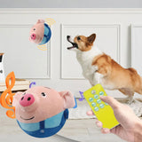 USB Rechargeable Electronic Pet Dog Toy Ball Pet Toy Singing Talking Interactive Ball Dog Plush Bouncing Jump Ball for Gift
