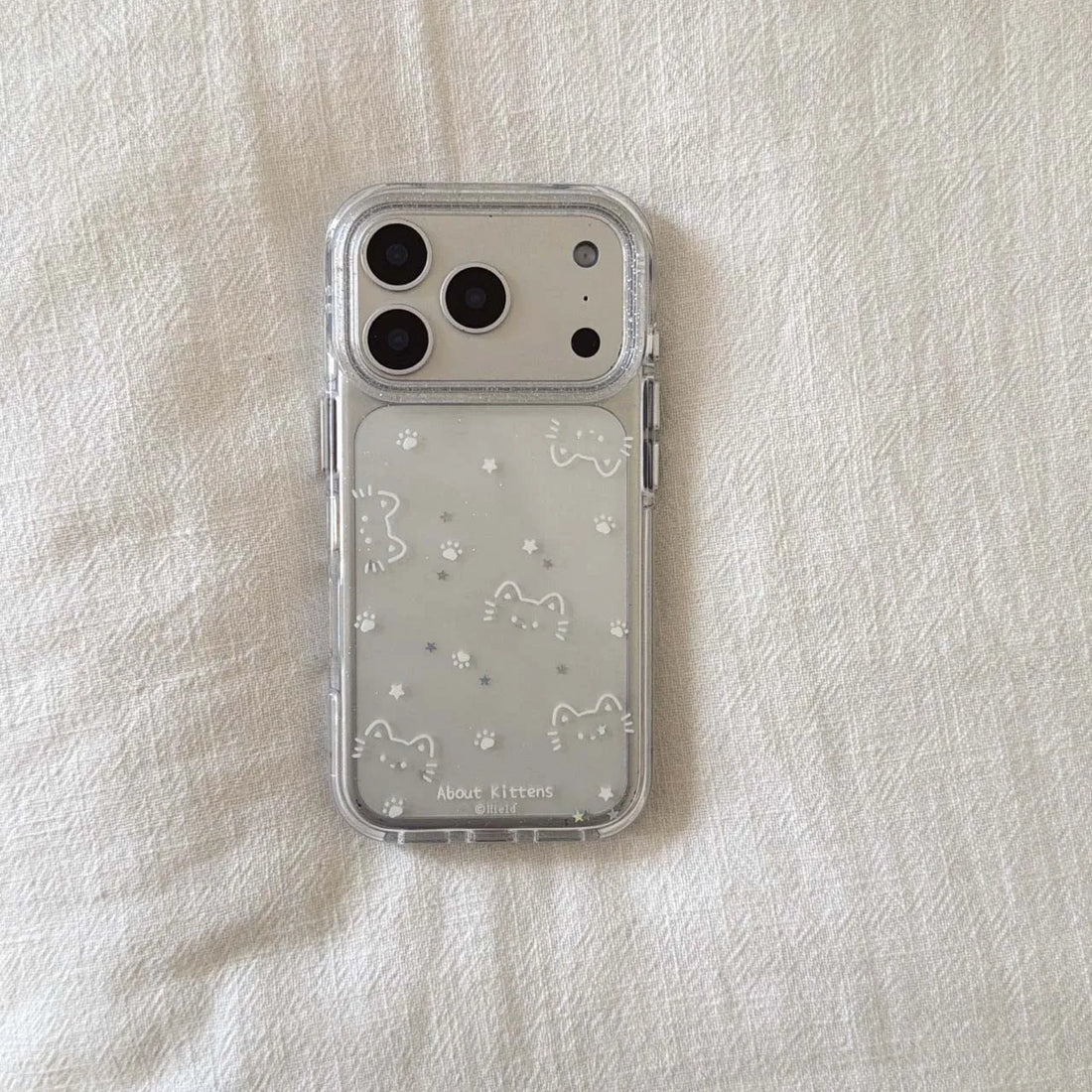 Cute cat line shiny stars paw print ins imd back cover for iphone 17 14 15 promax 13 16 pro max phone case bacelet capa